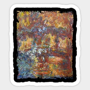 Monet japanese footbridge Sticker